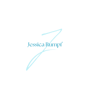 Jessica Rumpf Logo in blau– Mentorin für Werte, Bewusstsein & Balance