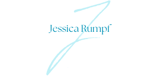 Jessica Rumpf Logo in blau– Mentorin für Werte, Bewusstsein & Balance